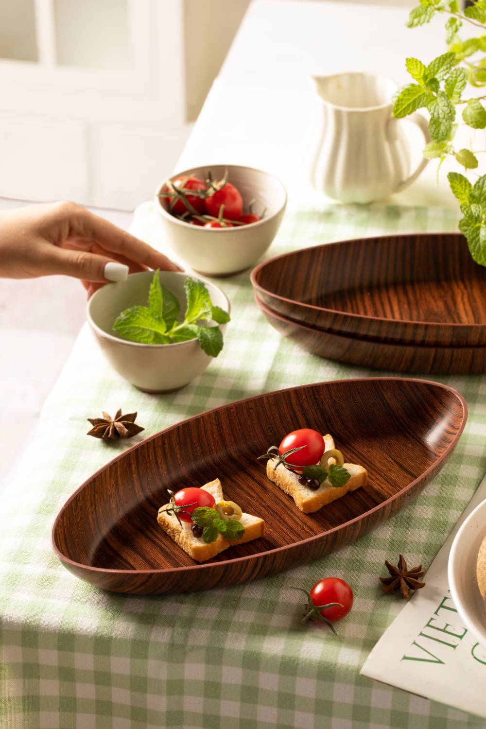 دسرخوری بیضی طرح چوب فرشکیپس 1 دسرخوری بیضی طرح چوب فرشکیپس